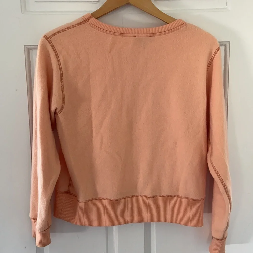 JCrew peach brushed cotton pullover